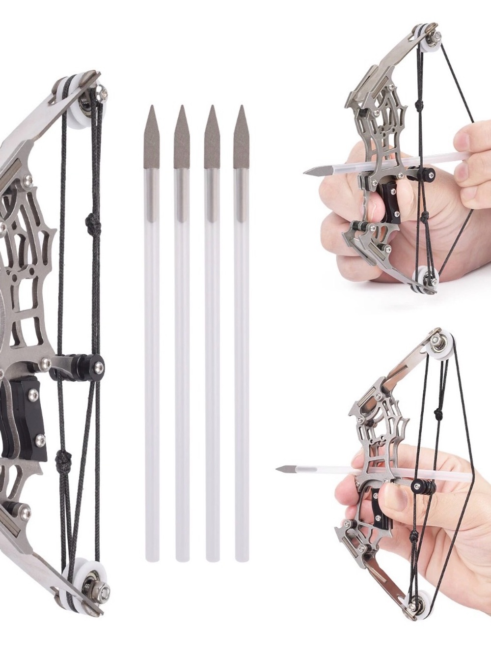 MINI Compound Bow with Arrows for Adult finger Hunting Shoot wholesale